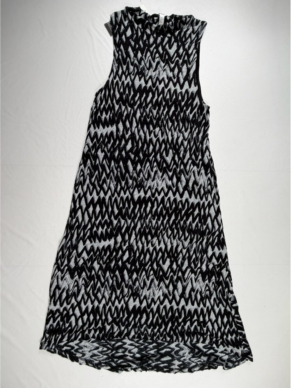 Kensie Black and White Sleeveless Zigzag Pattern Dress Size Small